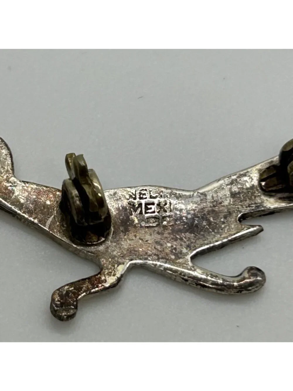 Vintage Heco En Mexico Sterling Silver 925 Abalone Shell Roadrunner Bird Brooch - Picture 12 of 12